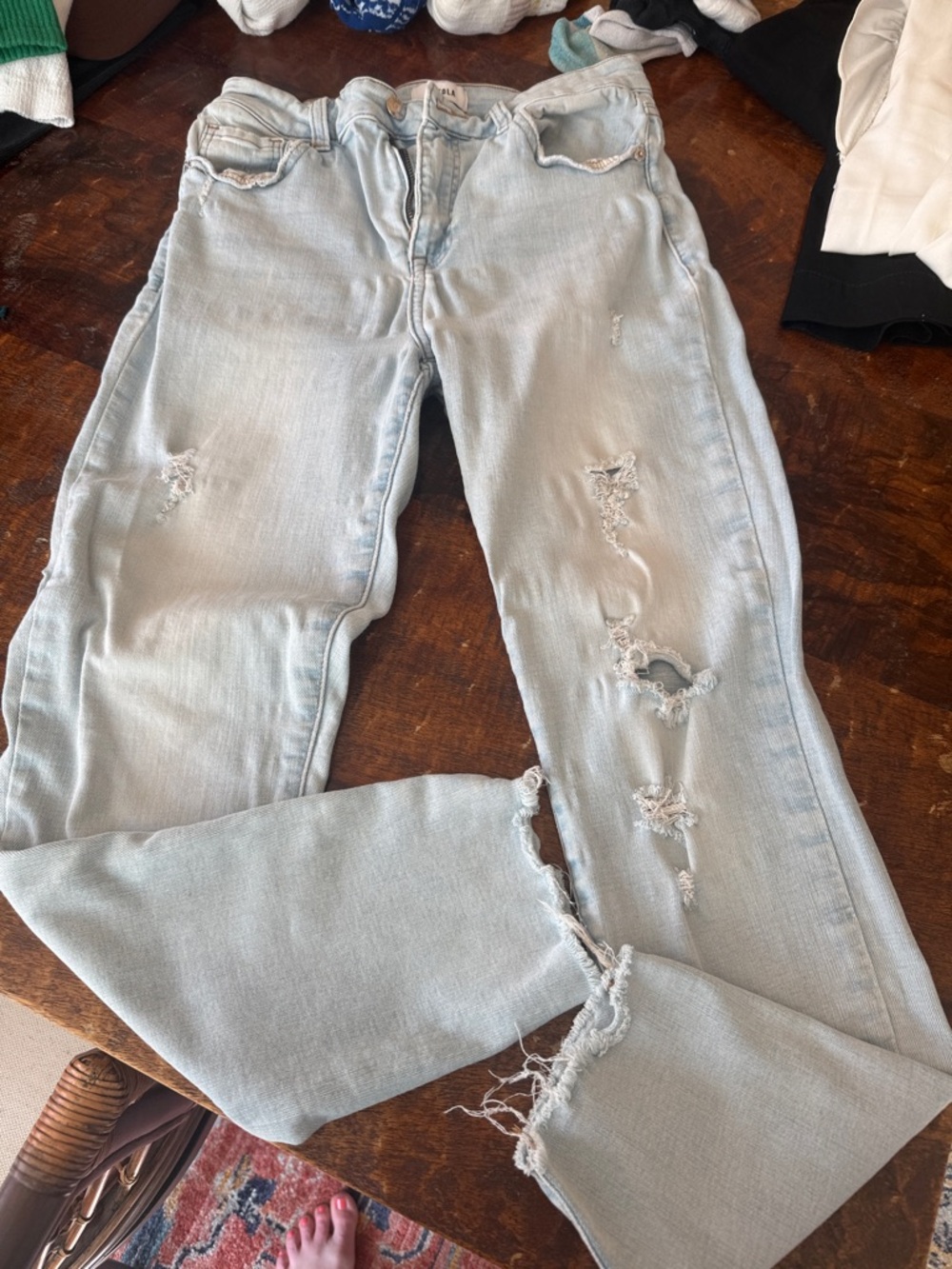 pistola Light Blue Distressed Skinny Jeans